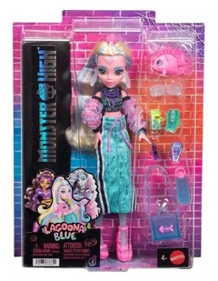 Monster High Lagoona Blue Fashion Doll in Maxi Skirt with Pet Neptuna and 7 Accessories