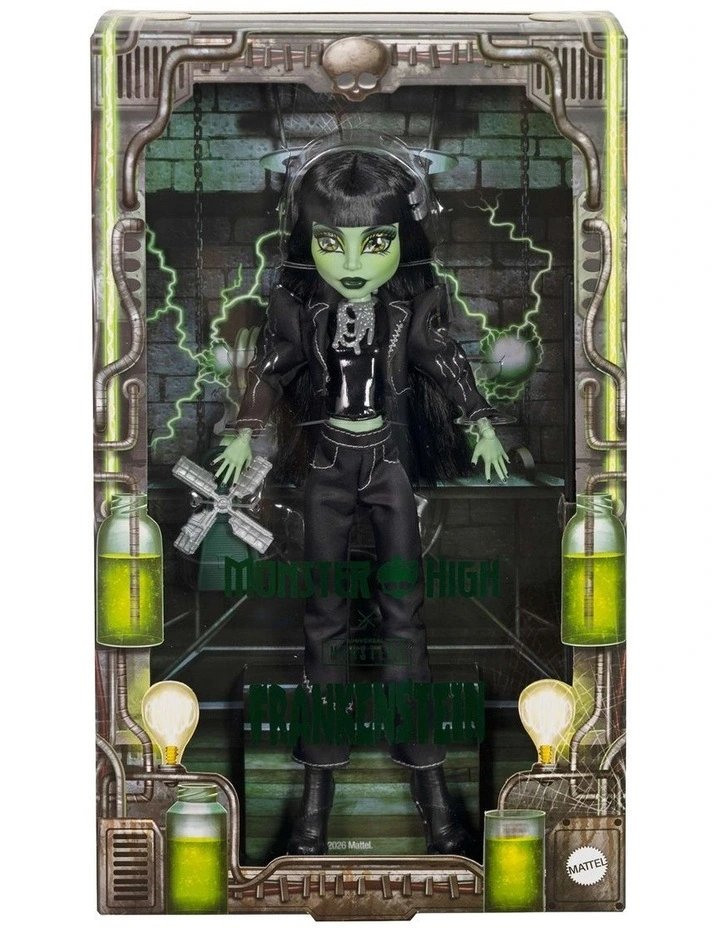 Monster High x Universal Monsters Frankenstein Collector Doll with Black Clothes & Windmill Purse image 1