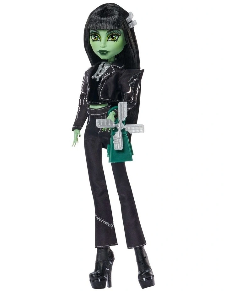 Monster High x Universal Monsters Frankenstein Collector Doll with Black Clothes & Windmill Purse image 2