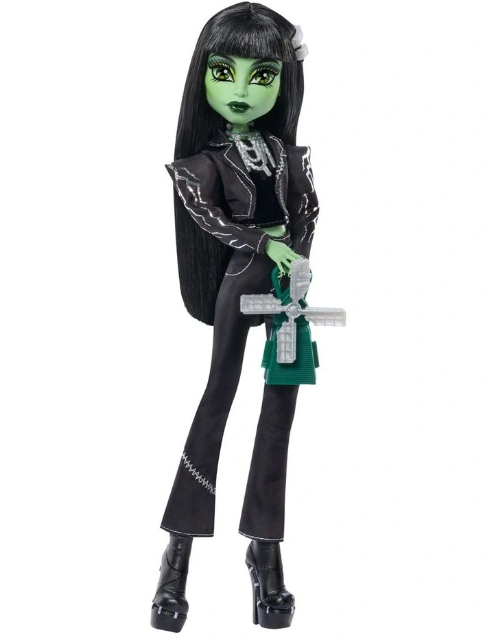 Monster High x Universal Monsters Frankenstein Collector Doll with Black Clothes & Windmill Purse image 6