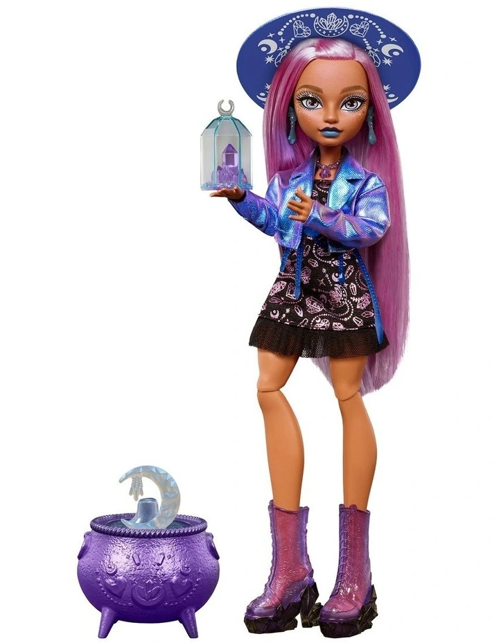 Moonspell Magic by Monster High Layla Stone Fashion Doll, Crystal Witch with Accessories image 2
