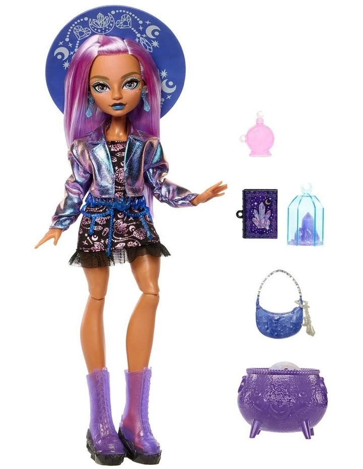 Moonspell Magic by Monster High Layla Stone Fashion Doll, Crystal Witch with Accessories image 6
