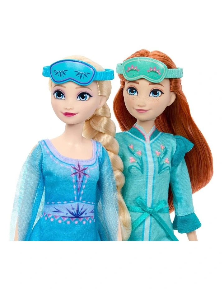 Disney Frozen Slumber Sister Set with Anna & Elsa Fashion Dolls, Olaf & 14 Accessories image 3