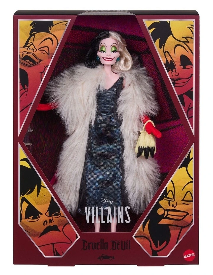 Disney Collector Cruella De Vil Collectible Villains Fashion Doll in Signature Look with 1 Accessory image 1