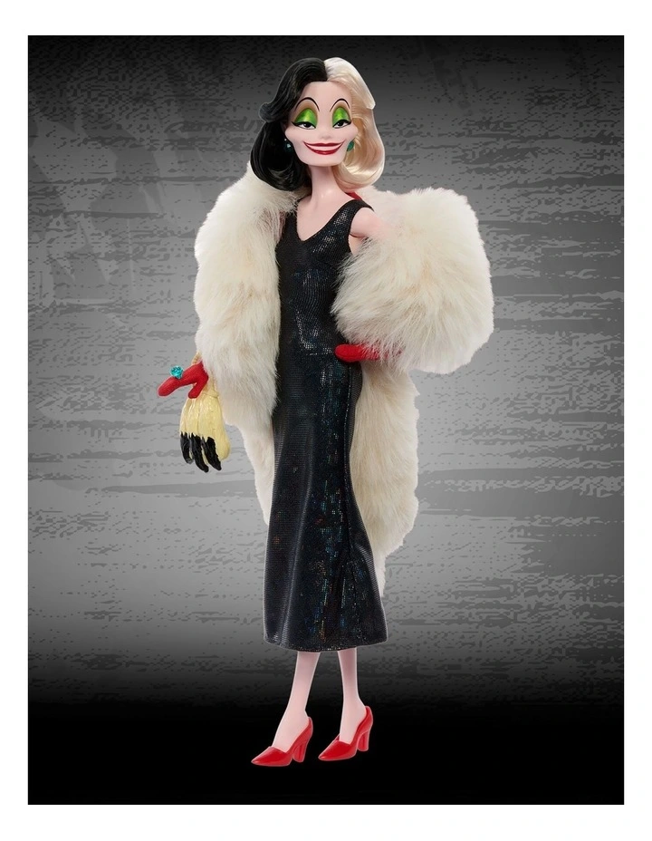 Disney Collector Cruella De Vil Collectible Villains Fashion Doll in Signature Look with 1 Accessory image 3