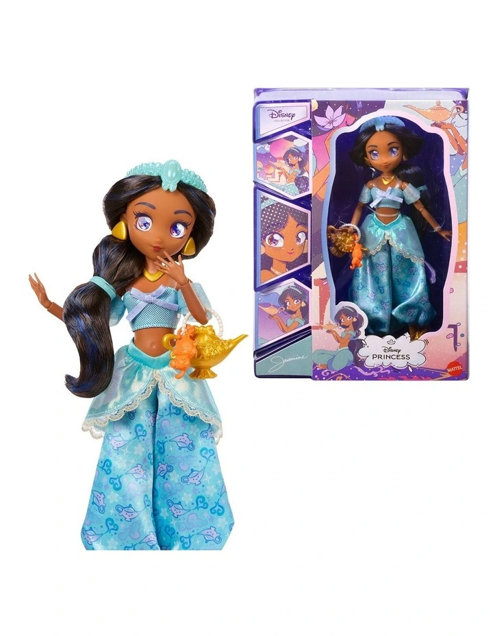 Disney Collector Princess Jasmine Manga Anime Doll & Accessories, Posable & Collectible image 5