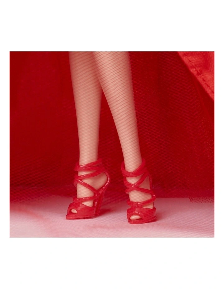 Barbie Signature 2026 Holiday Barbie Fashion Doll, Seasonal Collector, Red Hair with Red Gown with Bow Detail image 4