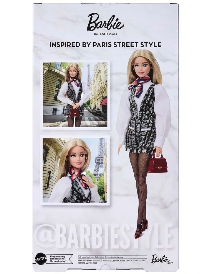 Barbie Signature Collectible Fashion Doll, @BarbieStyle Fashion Week Doll Paris Street Style Clothes image 6