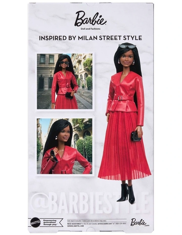 Barbie Signature Collectible Fashion Doll, @BarbieStyle Fashion Week Doll Milan Street Style Clothes image 2