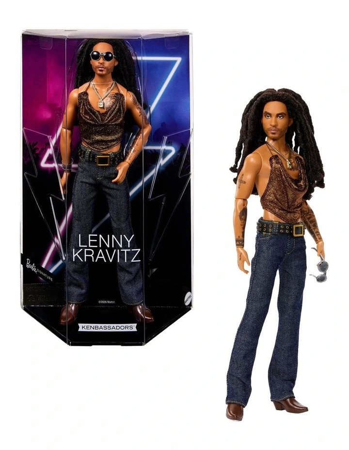 Barbie Signature Kenbassadors Lenny Kravitz Collectible Doll in Mesh Tank and Boot-Cut Jeans Outfit image 1