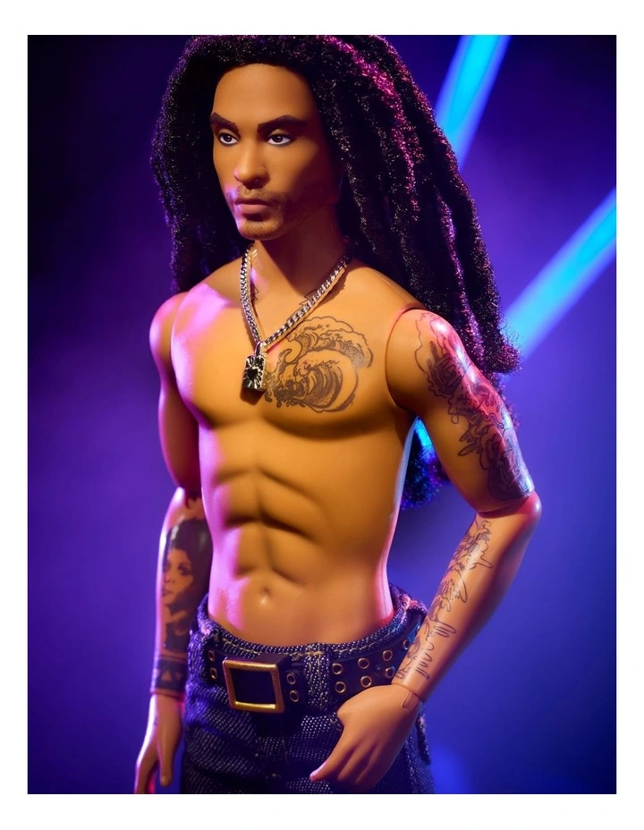 Barbie Signature Kenbassadors Lenny Kravitz Collectible Doll in Mesh Tank and Boot-Cut Jeans Outfit image 4