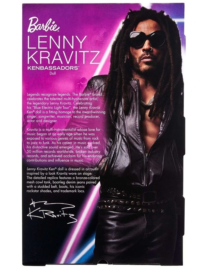 Barbie Signature Kenbassadors Lenny Kravitz Collectible Doll in Mesh Tank and Boot-Cut Jeans Outfit image 6