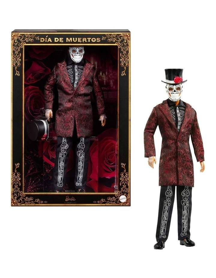 Barbie 2026 Da De Muertos Doll in Knee Length Jacket and Removable Calavera Mask and Hat image 1