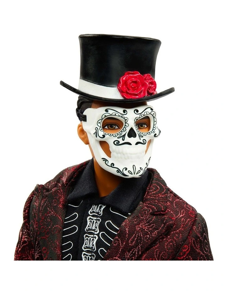 Barbie 2026 Da De Muertos Doll in Knee Length Jacket and Removable Calavera Mask and Hat image 2