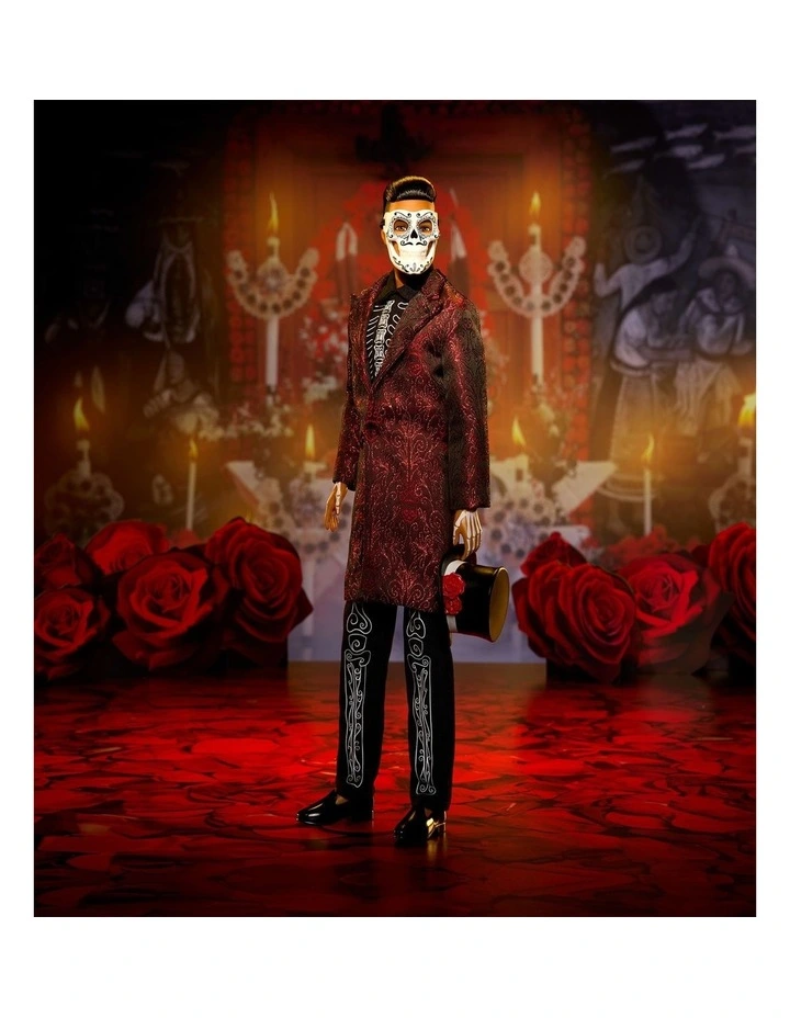 Barbie 2026 Da De Muertos Doll in Knee Length Jacket and Removable Calavera Mask and Hat image 5
