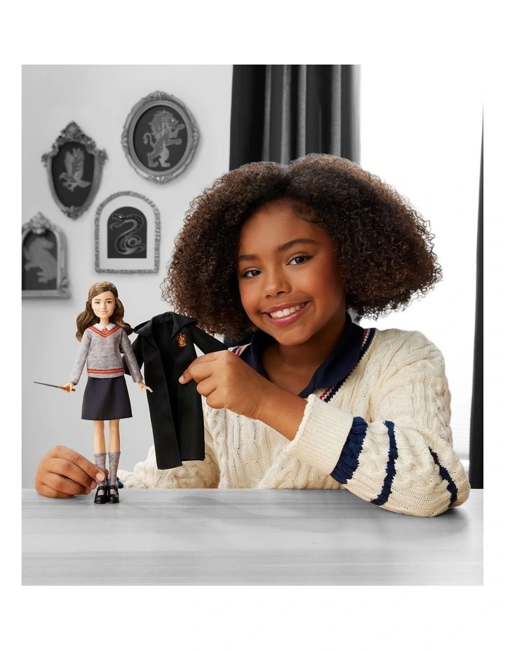 Hermione Granger Fashion Doll in Movie-Inspired Hogwarts Uniform With Wand Accessory image 3