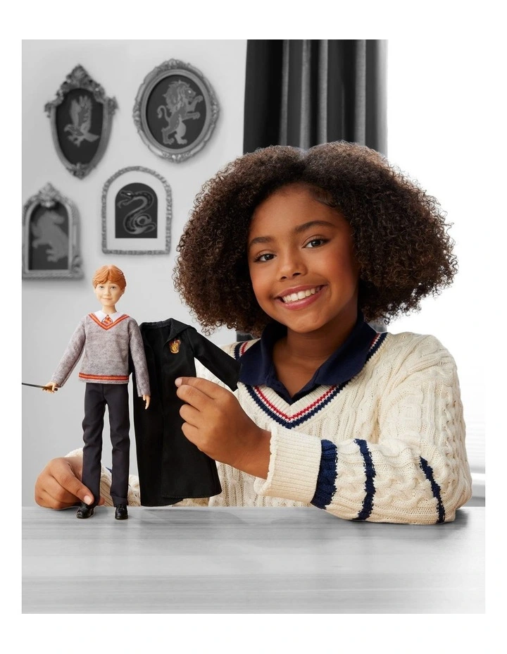 Ron Weasley Fashion Doll in Signature Hogwarts Uniform With Wand Accessory, Inspired By The Movie image 3