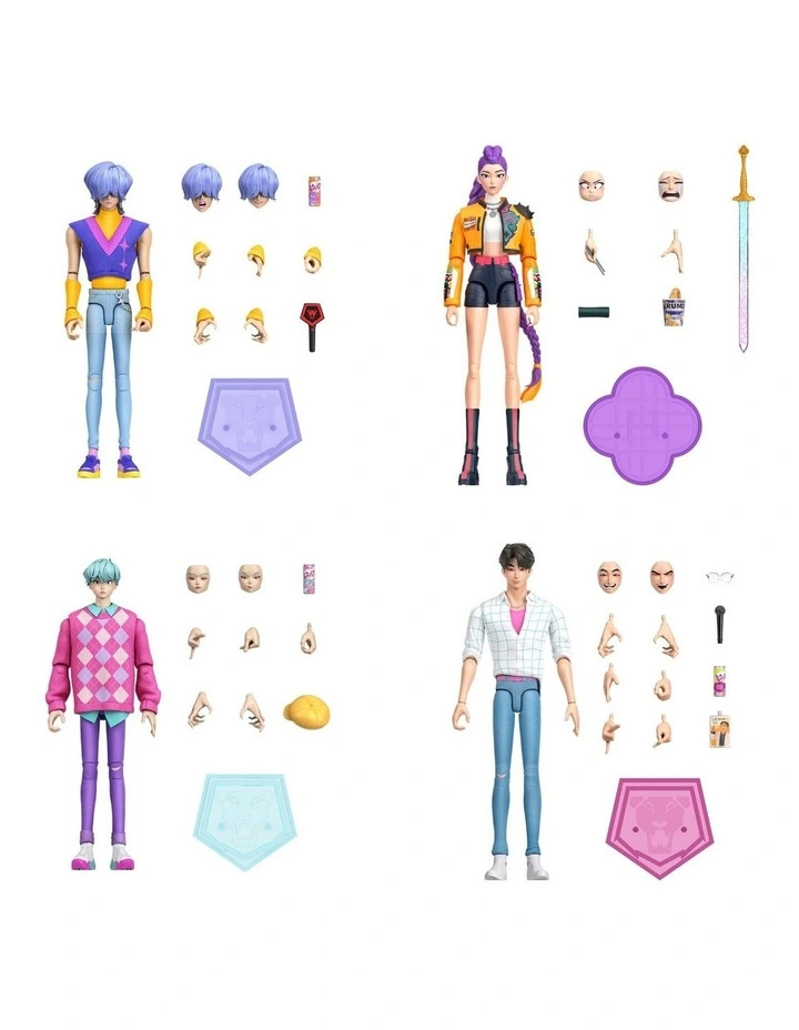 KPop Demon Hunters Action Figure with Storytelling Accessories & Swappable Faces & Hands (Characters May Vary) image 2