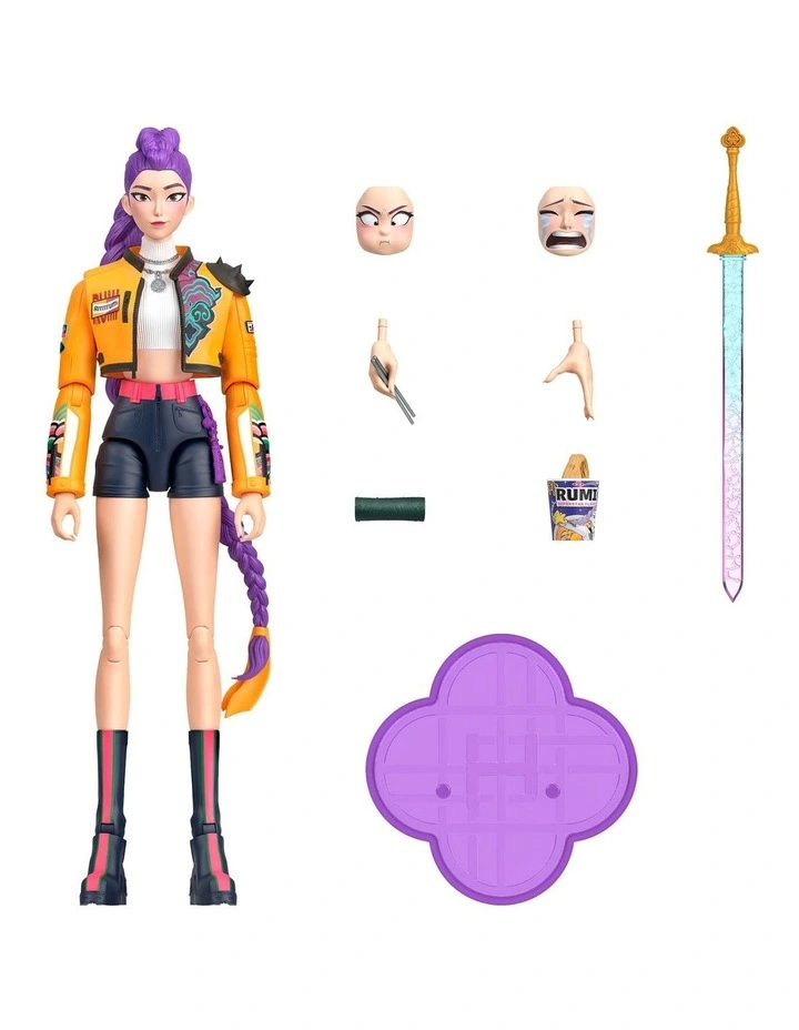 KPop Demon Hunters Action Figure with Storytelling Accessories & Swappable Faces & Hands (Characters May Vary) image 6