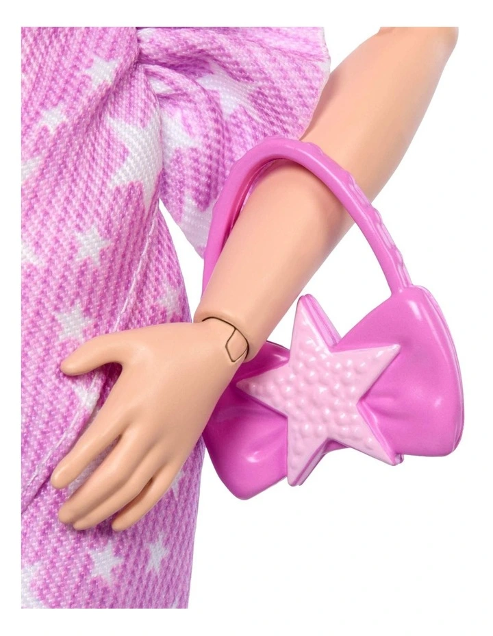Barbie Deluxe Style Fashion Doll #11 in Pink Denim Star-Print Dress image 5