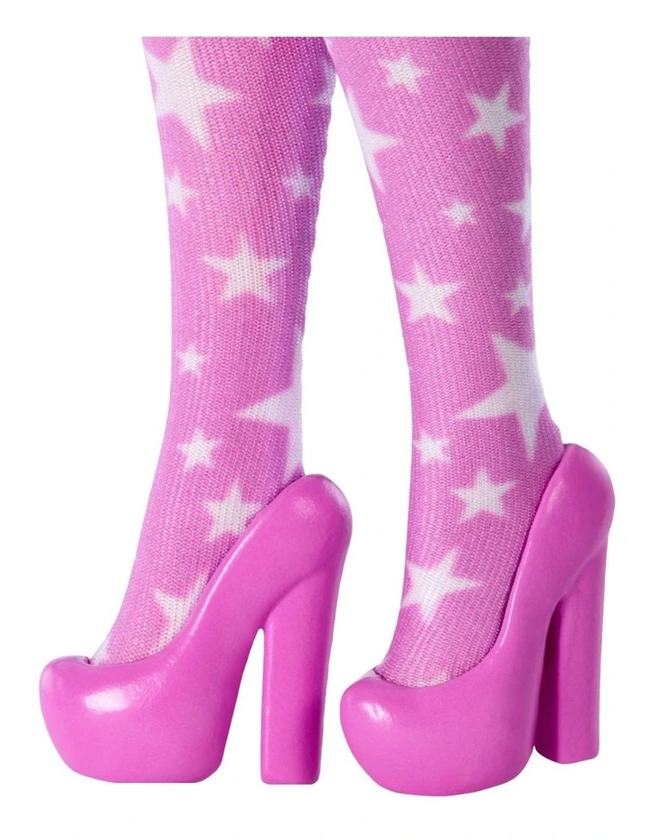 Barbie Deluxe Style Fashion Doll #11 in Pink Denim Star-Print Dress image 6