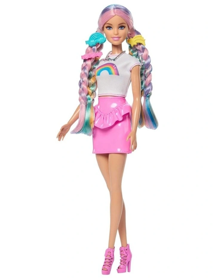Rainbow Sparkle Hair Fashion Doll image 3
