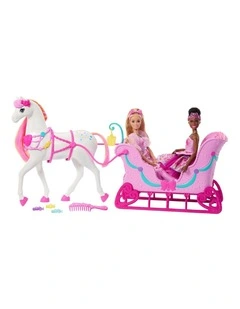 Barbie in the Nutcracker Land of Sweets Horse & Sled with Colorful Scented Hair and Candy-Scented Accessories