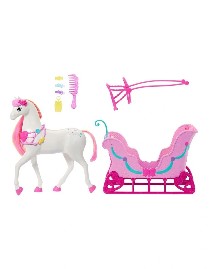 Barbie in the Nutcracker Land of Sweets Horse & Sled with Colorful Scented Hair and Candy-Scented Accessories image 6