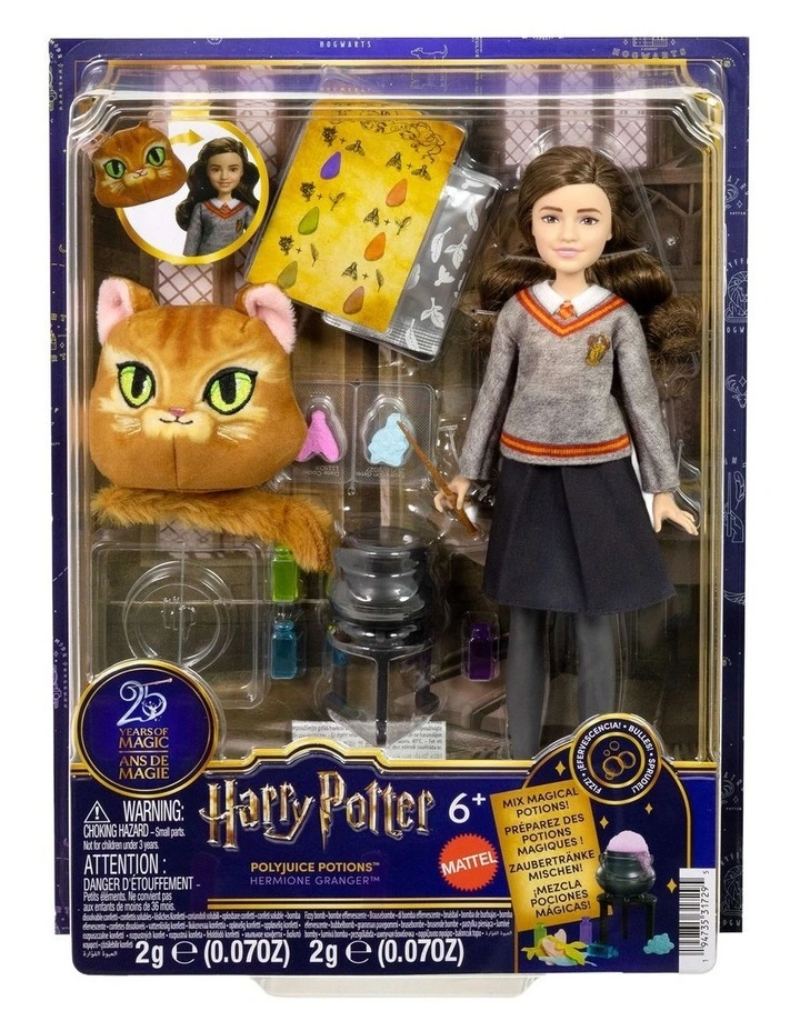 Polyjuice Potions Hermione Granger Doll & Playset, Movie-Inspired Outfit, 13 Accessories & Fizz image 1