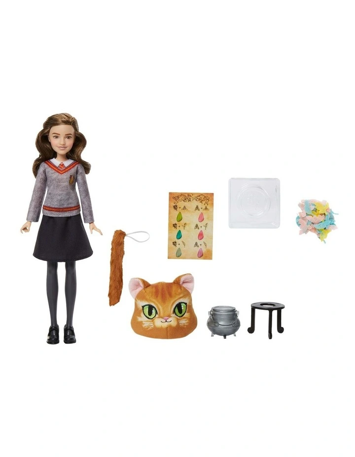 Polyjuice Potions Hermione Granger Doll & Playset, Movie-Inspired Outfit, 13 Accessories & Fizz image 2