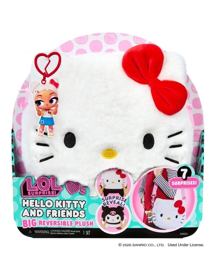 L.O.L. Surprise Loves Hello Kitty & Friends BIG Reversible Plush Asst image 1