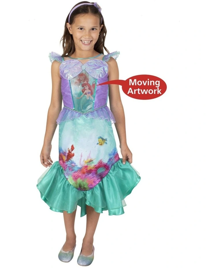 DISNEY PRINCESS ARIEL THE LITTLE MERMAID PREMIUM CHILD COSTUME SIZE 3-5 YRS image 3