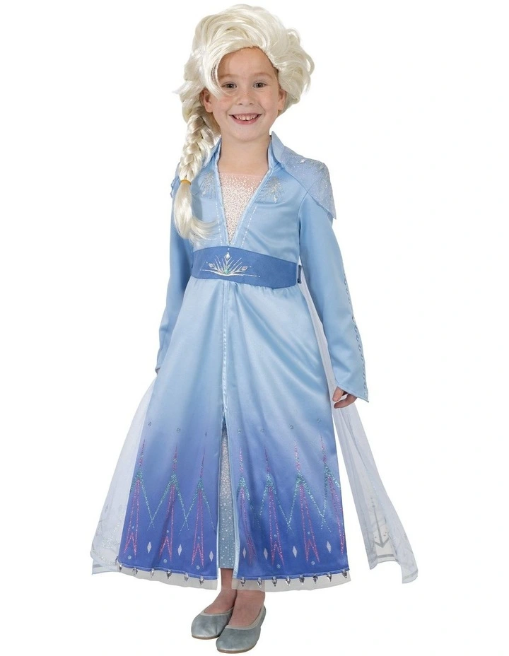 DISNEY FROZEN ELSA PREMIUM CHILD COSTUME & WIG SIZE 4-6 YRS image 1