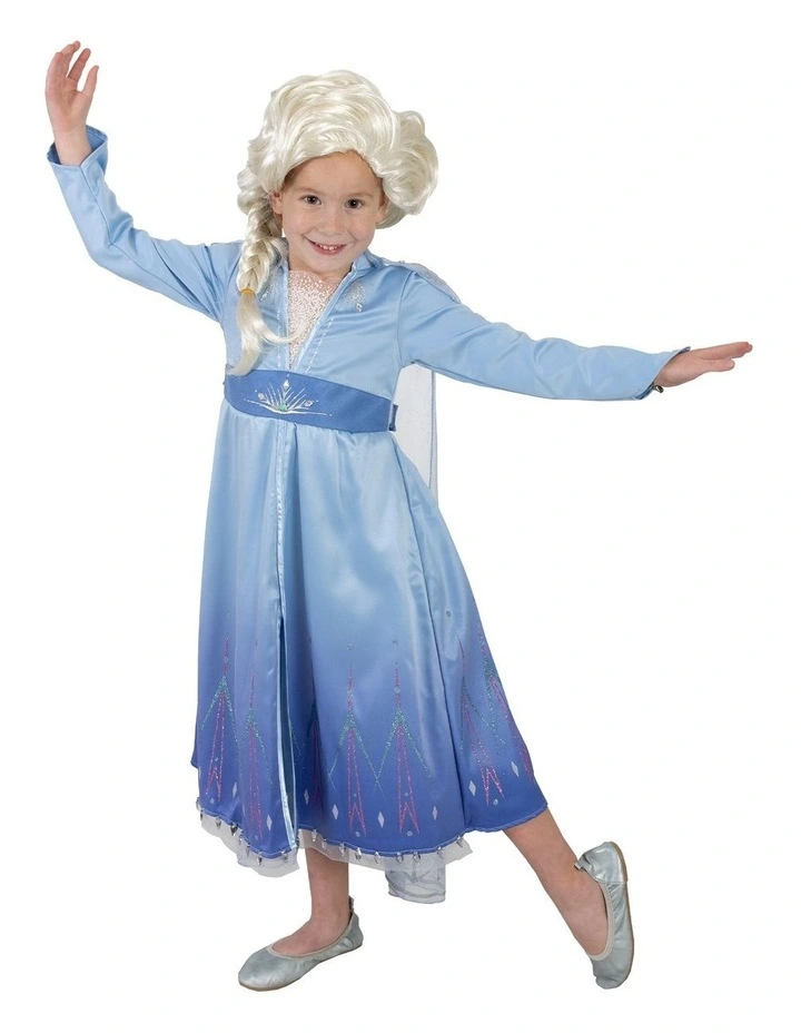 DISNEY FROZEN ELSA PREMIUM CHILD COSTUME & WIG SIZE 4-6 YRS image 2