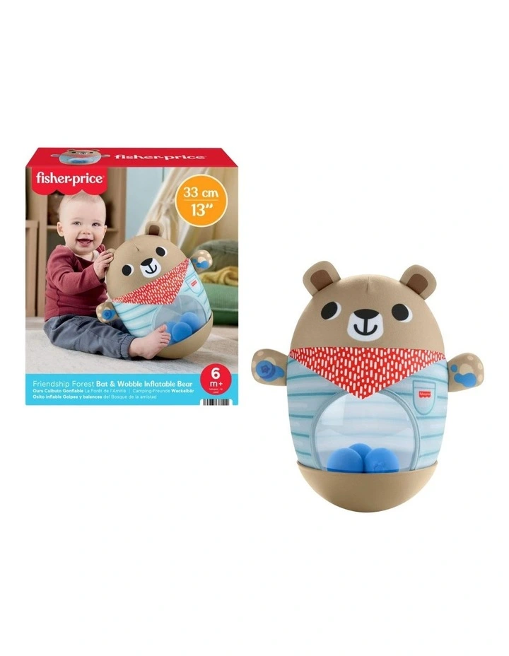 Friendship Forest Bat And Wobble Inflatable Bear image 1