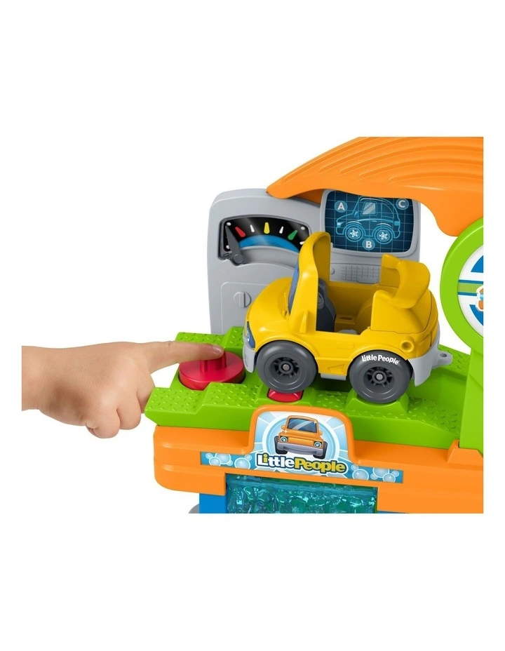 Little People Fillin Fun Service Station Toddler Playset, 1 Toy Car & 2 Figures image 4