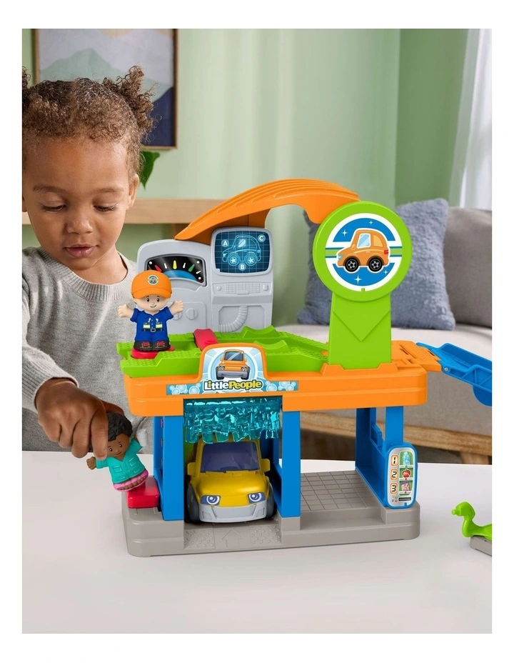 Little People Fillin Fun Service Station Toddler Playset, 1 Toy Car & 2 Figures image 6