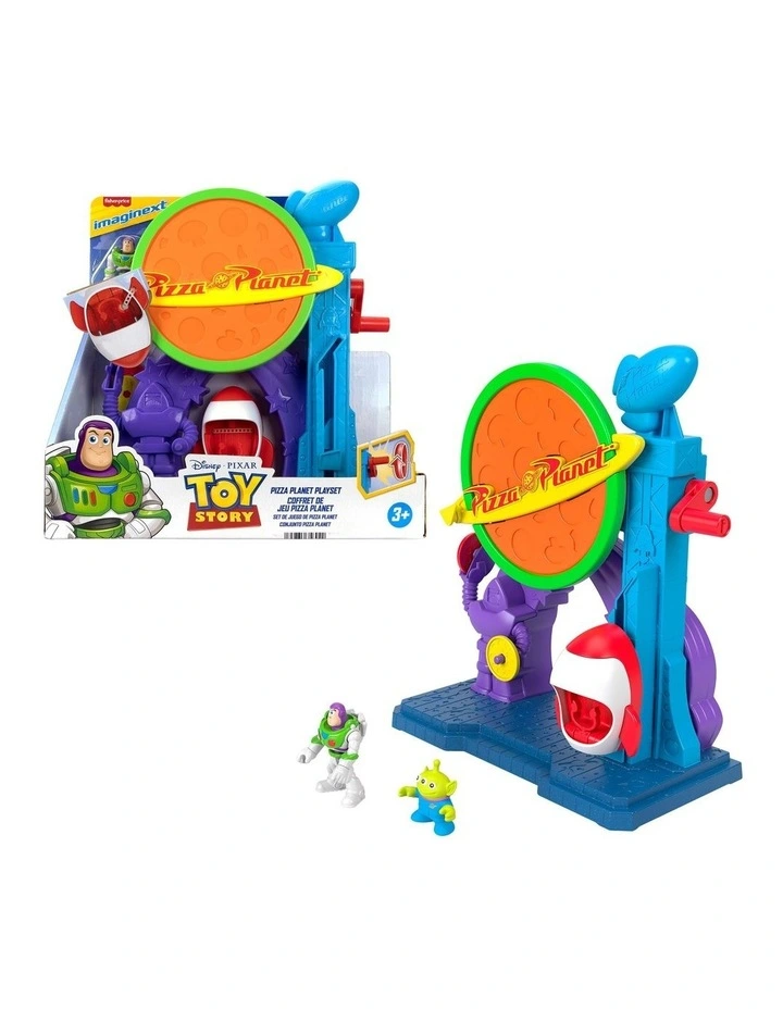 Imaginext Disney and Pixar Toy Story Pizza Planet Playset with Action Figure & Toy Rocket image 1