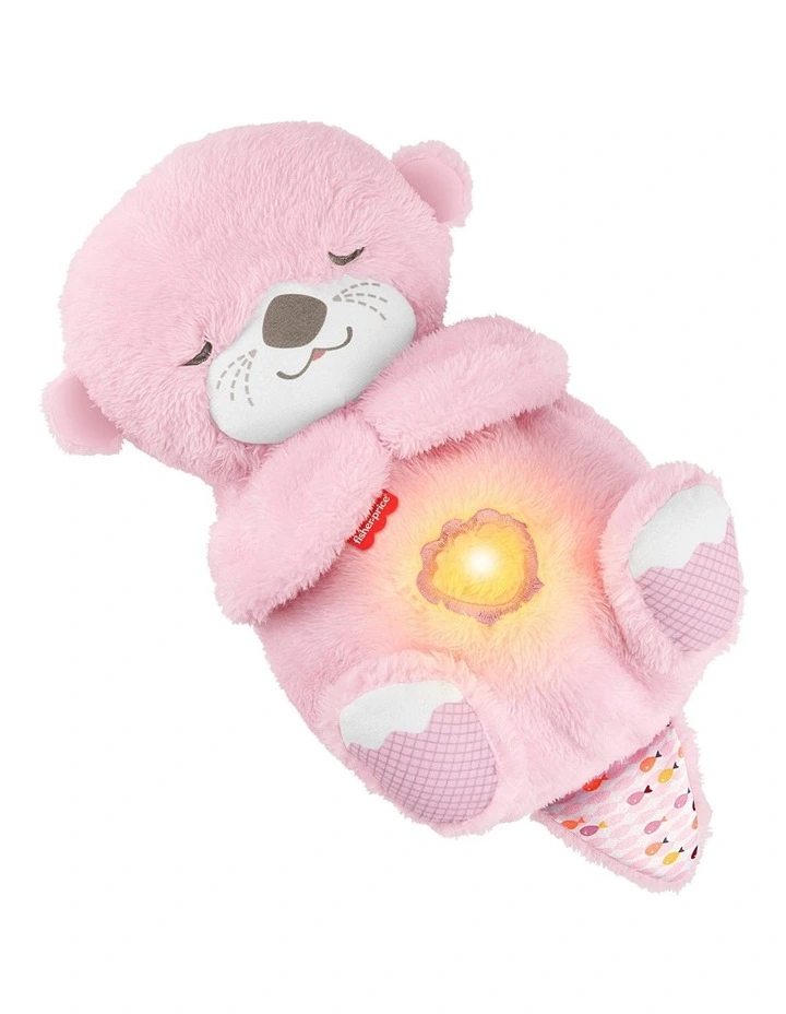 Fisher-Price Soothe 'n Snuggle Otter, Pink Plush Baby Toy, Sound Machine with Breathing Motion image 1
