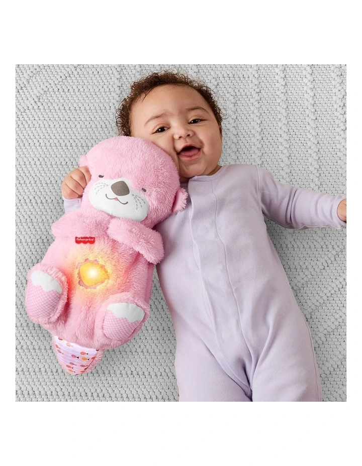 Fisher-Price Soothe 'n Snuggle Otter, Pink Plush Baby Toy, Sound Machine with Breathing Motion image 3