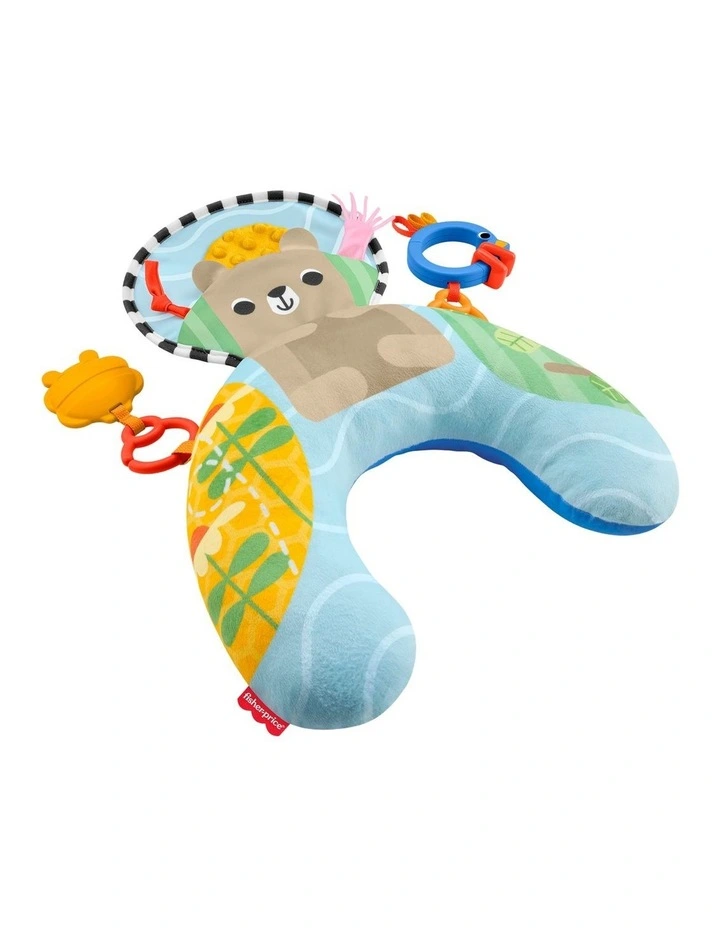 Fisher-Price Sensory Adventures Tummy Wedge Newborn Support with Teether & Rattle Baby Toys image 2