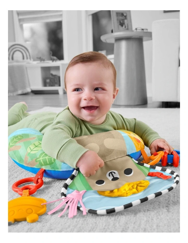 Fisher-Price Sensory Adventures Tummy Wedge Newborn Support with Teether & Rattle Baby Toys image 3