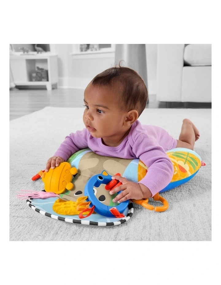 Fisher-Price Sensory Adventures Tummy Wedge Newborn Support with Teether & Rattle Baby Toys image 5