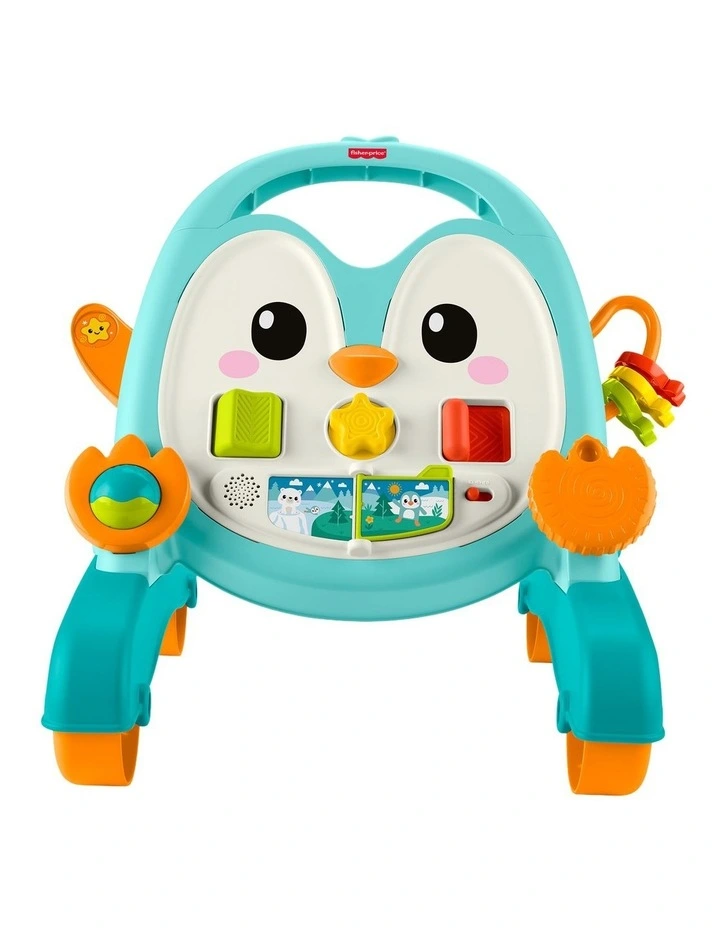 Fisher-Price 2-in-1 Musical Penguin Activity Walker, Baby to Toddler Push Along Toy image 1