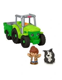 Little People Push & Play Tractor, Musical Toy Farm Vehicle and 2 Figures