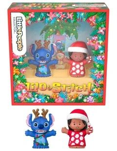 Little People Collector DISNEY Lilo & Stitch Holiday Special Edition Set for Fans, 2 Figures