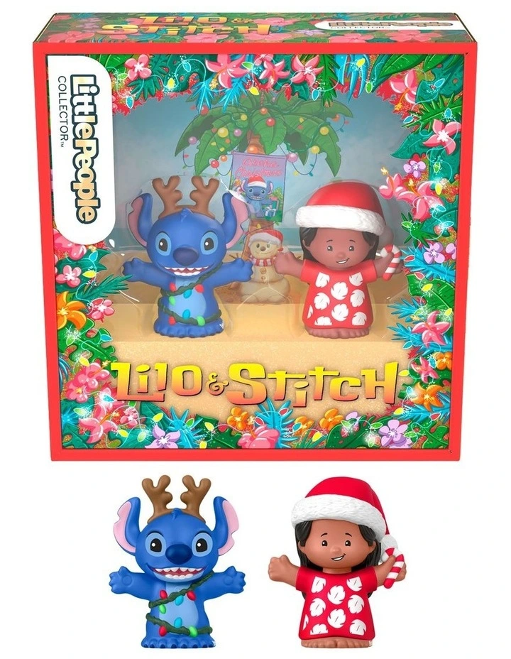 Little People Collector DISNEY Lilo & Stitch Holiday Special Edition Set for Fans, 2 Figures image 1