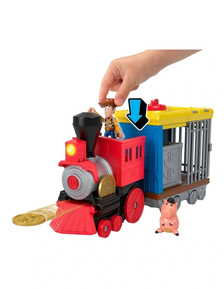 Imaginext Toy Story Woodys Round Up Train Toy Vehicle with Lights & Sounds image 2