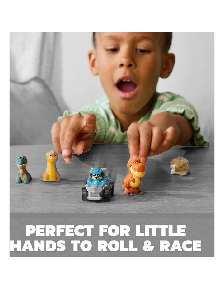 The Dino Movie, Pup Squad Dino Crew with Rex Pup Squad Racer and 4 Rollable Dinosaur Toy Figures, Toys for Ages 3  image 5