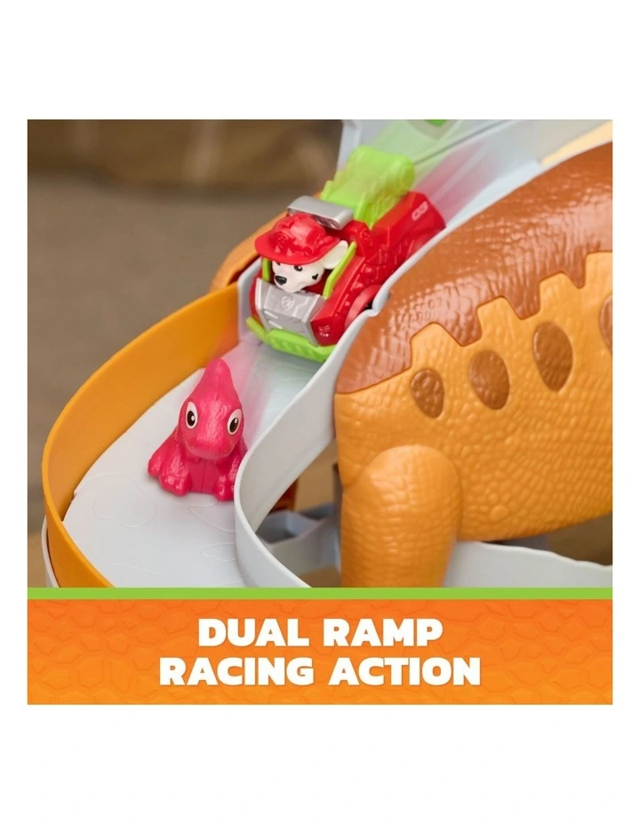 The Dino Movie, Lift & Race Dino Playset with 10-inch Brachiosaurus, Marshall and Rhubarb Action Figure image 3